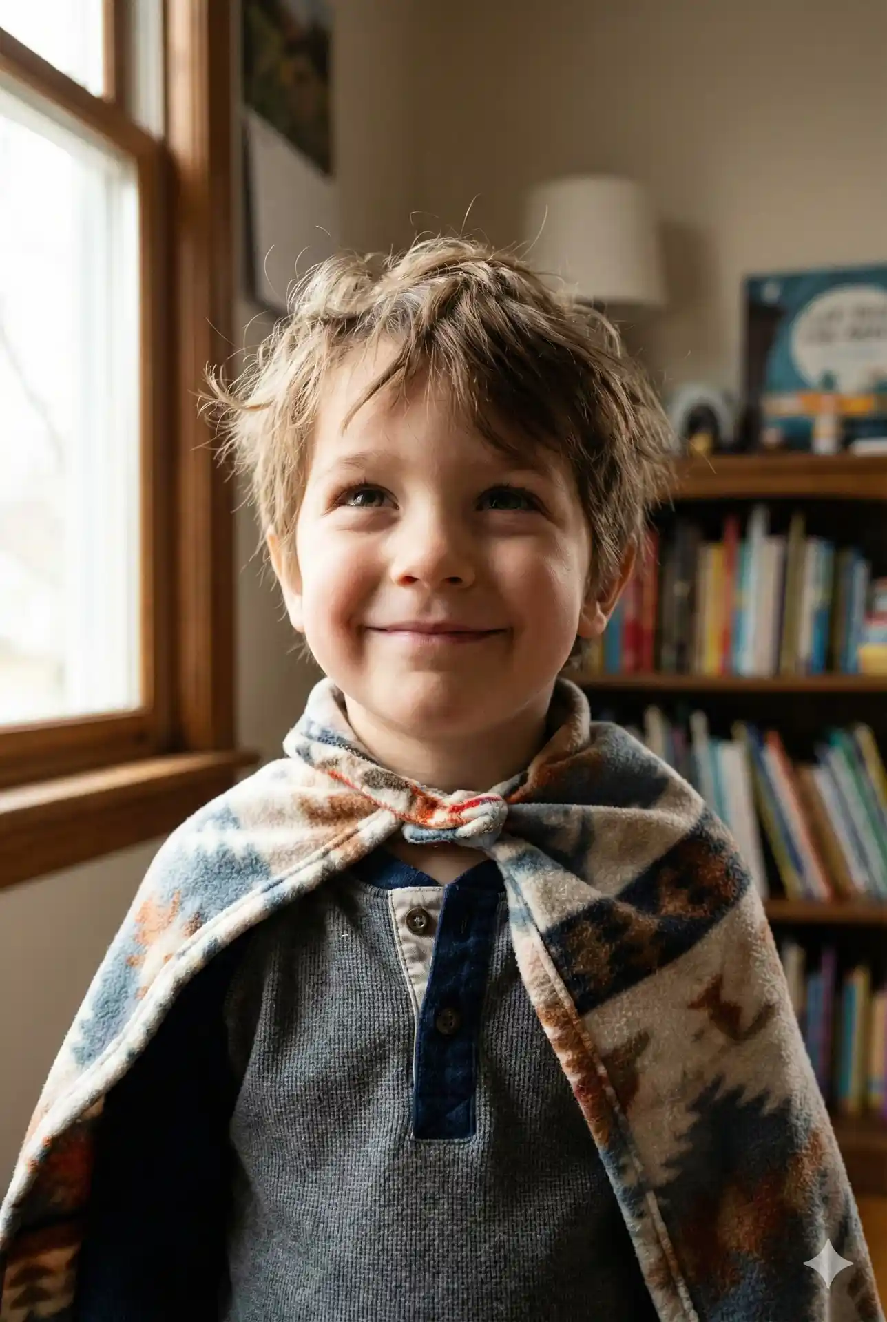 Young writer developing storytelling skills