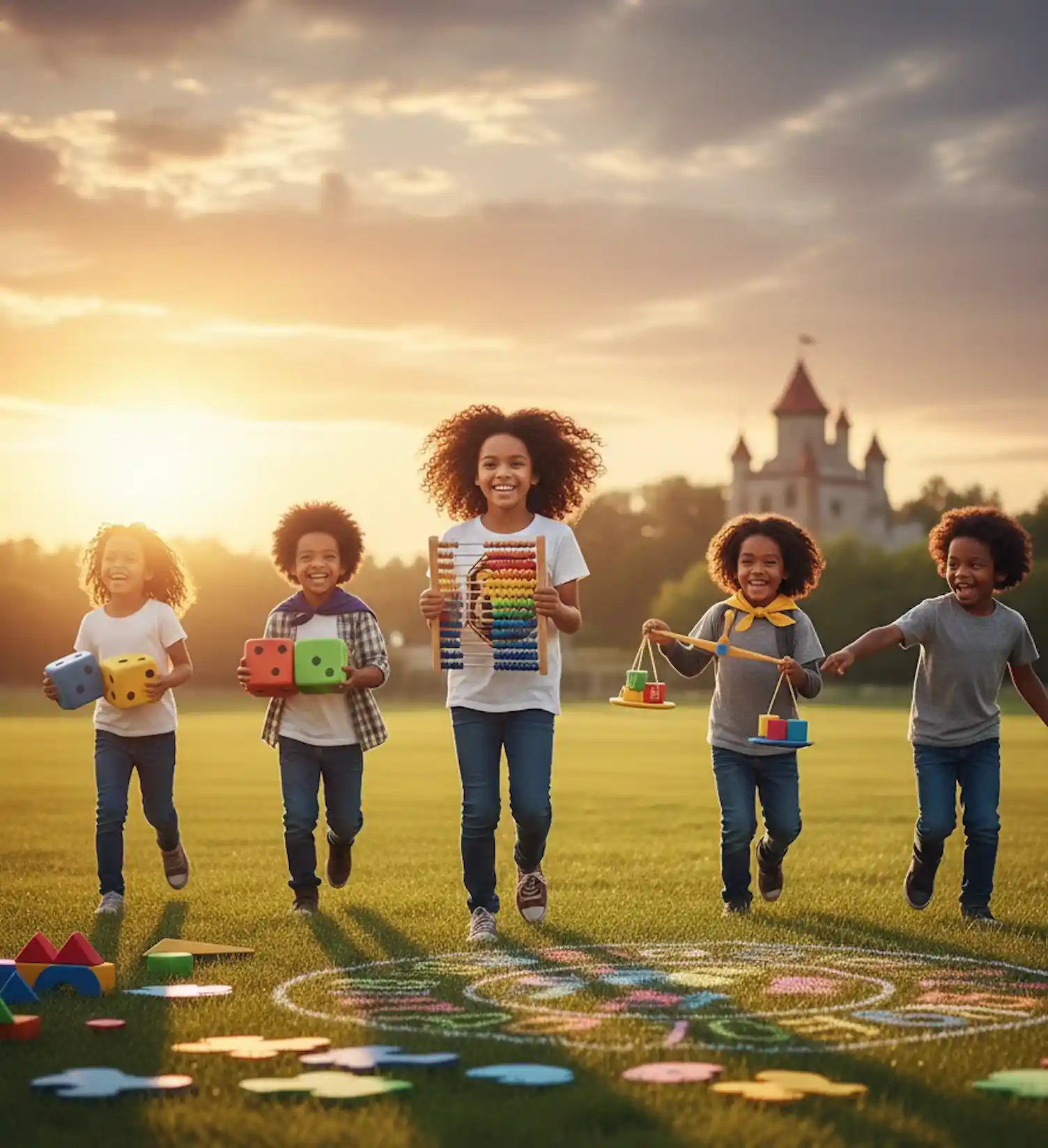 Student learning math confidently